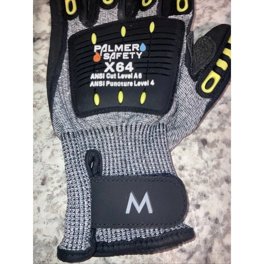 Palmer Safety Cut Resistant Gloves Cut Level 6 Puncture Level 4 Size Medium